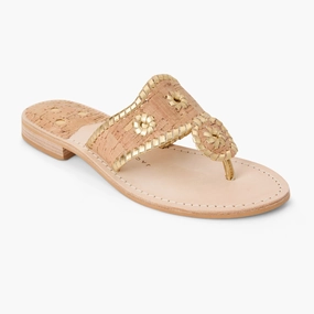 Injection molded Sunshine Fit Jacks Wide Width Leather Flat Sandal