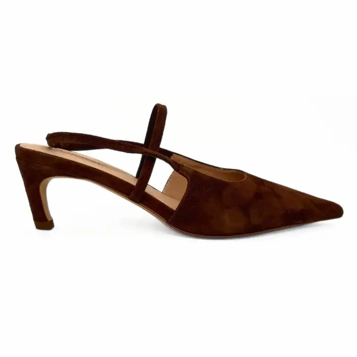 Stain-Resistant Energy return Connie Suede Sling Back Heels