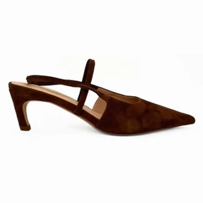 Stain-Resistant Energy return Connie Suede Sling Back Heels