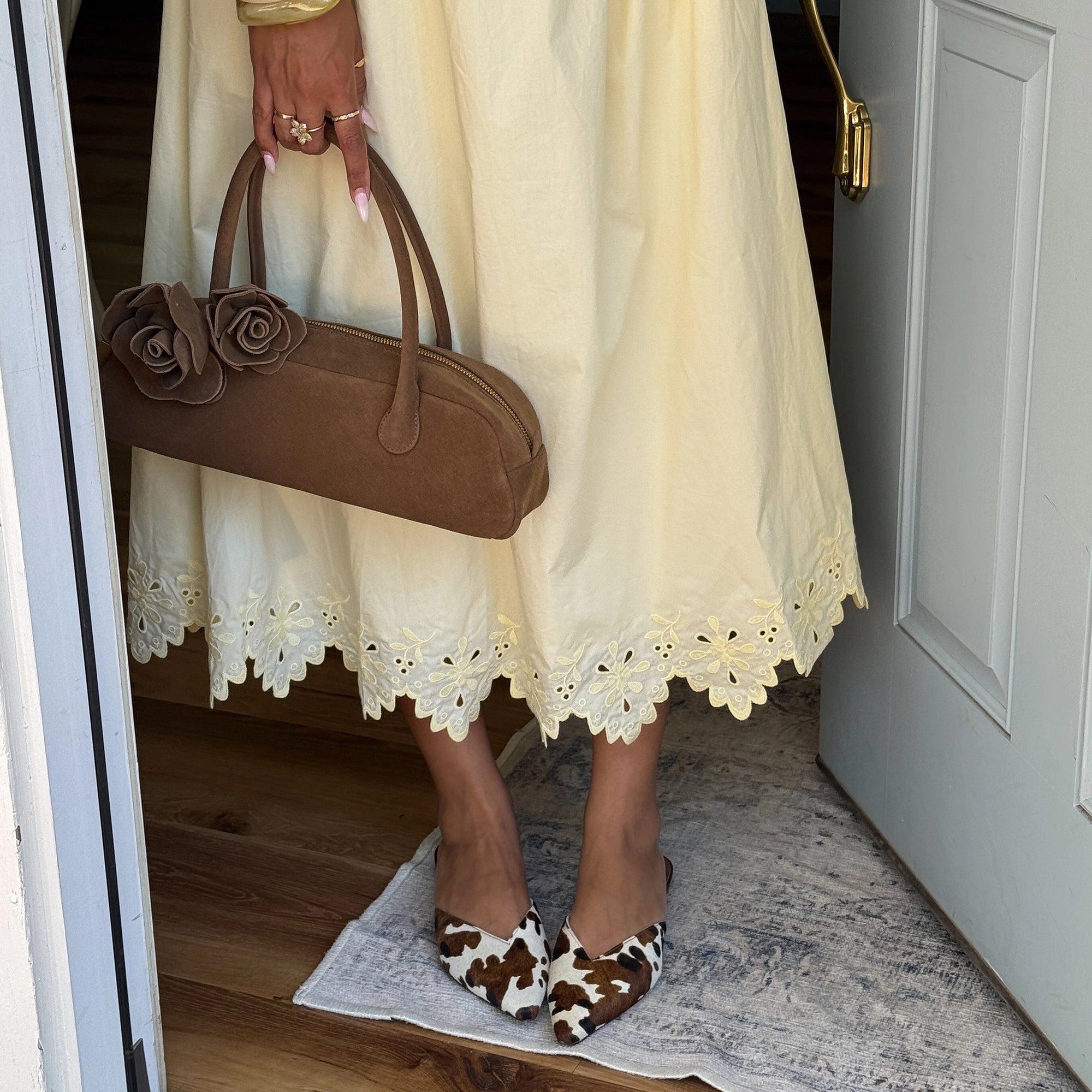 ELM FLATS COCOA TAURUS CALF HAIR Storm Sky