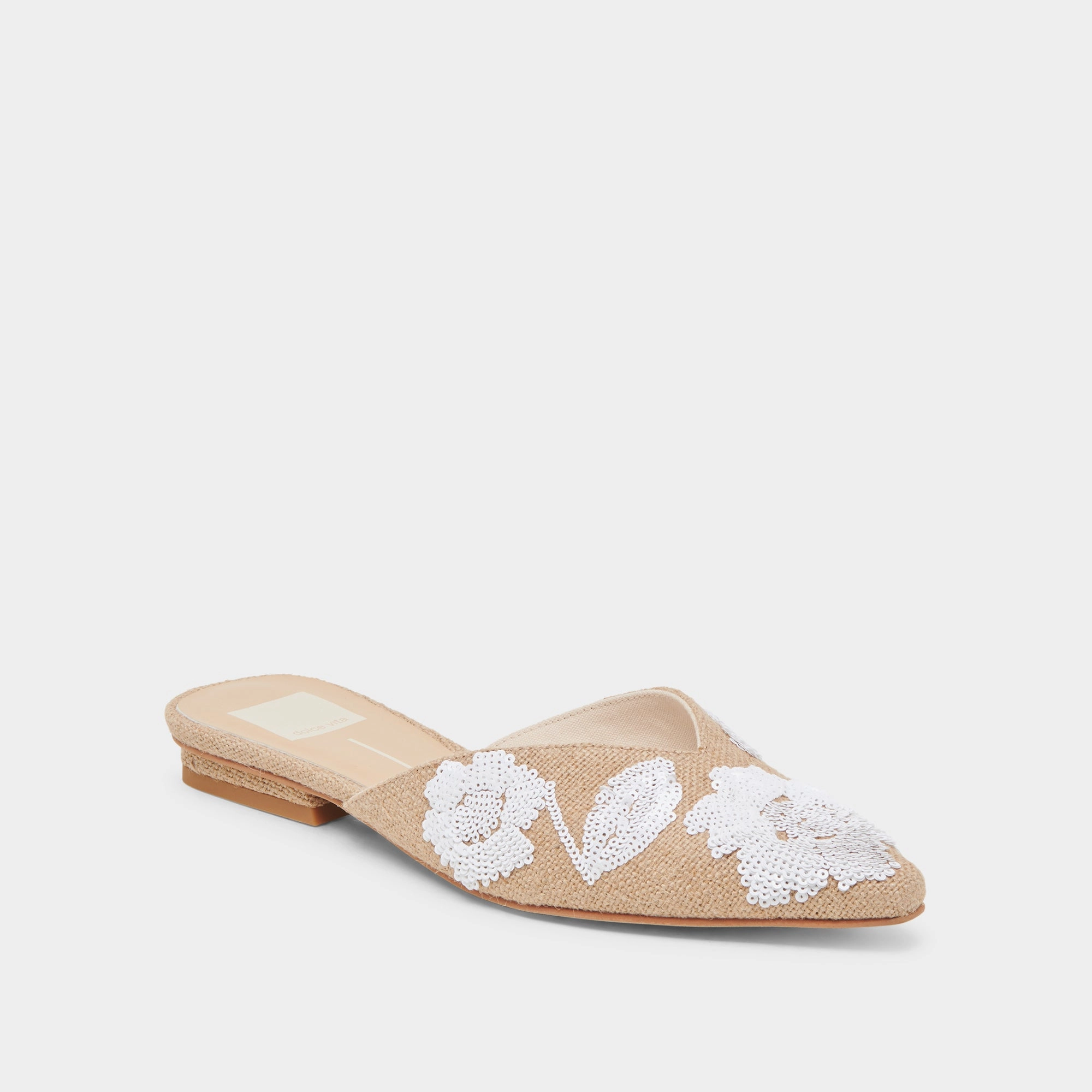 Comfortable Soles Side Street ELM FLATS NATURAL MULTI FLORAL SEQUIN
