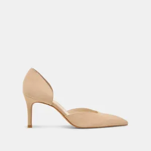 ELOY HEELS TAN SUEDE Practical Heel