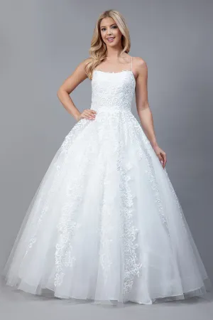 Embroidered Sleeveless Ball Gown by Amelia Couture BZ016