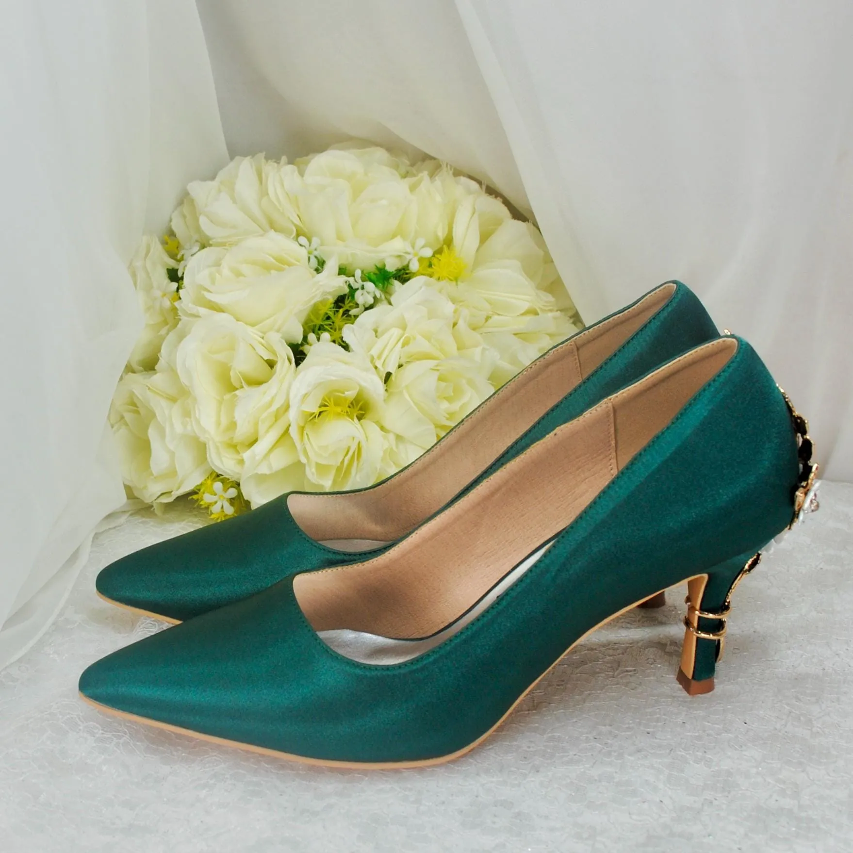 Emerald Green 8cm Heel Size UK7/US9.5