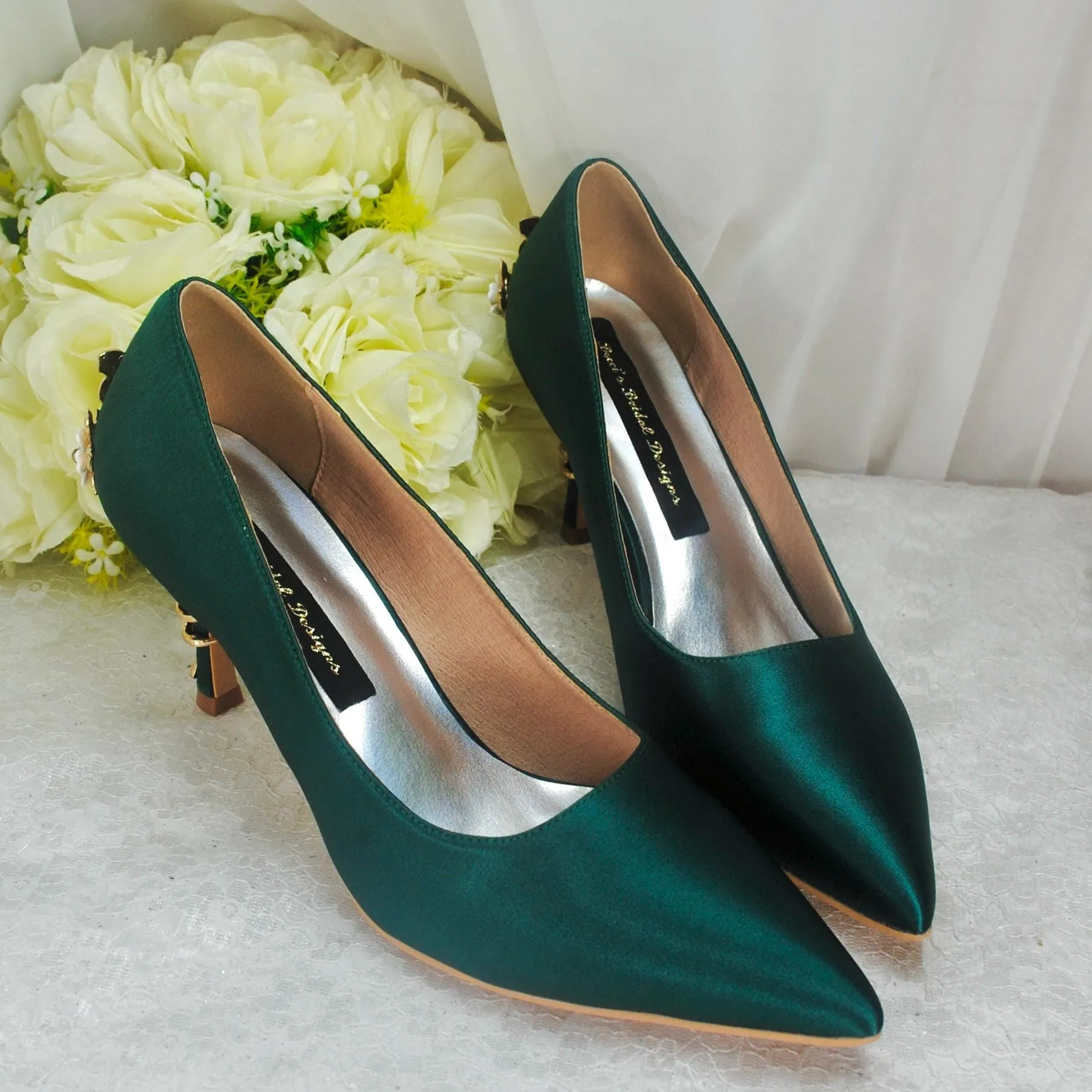 Emerald Green 8cm Heel Size UK7/US9.5