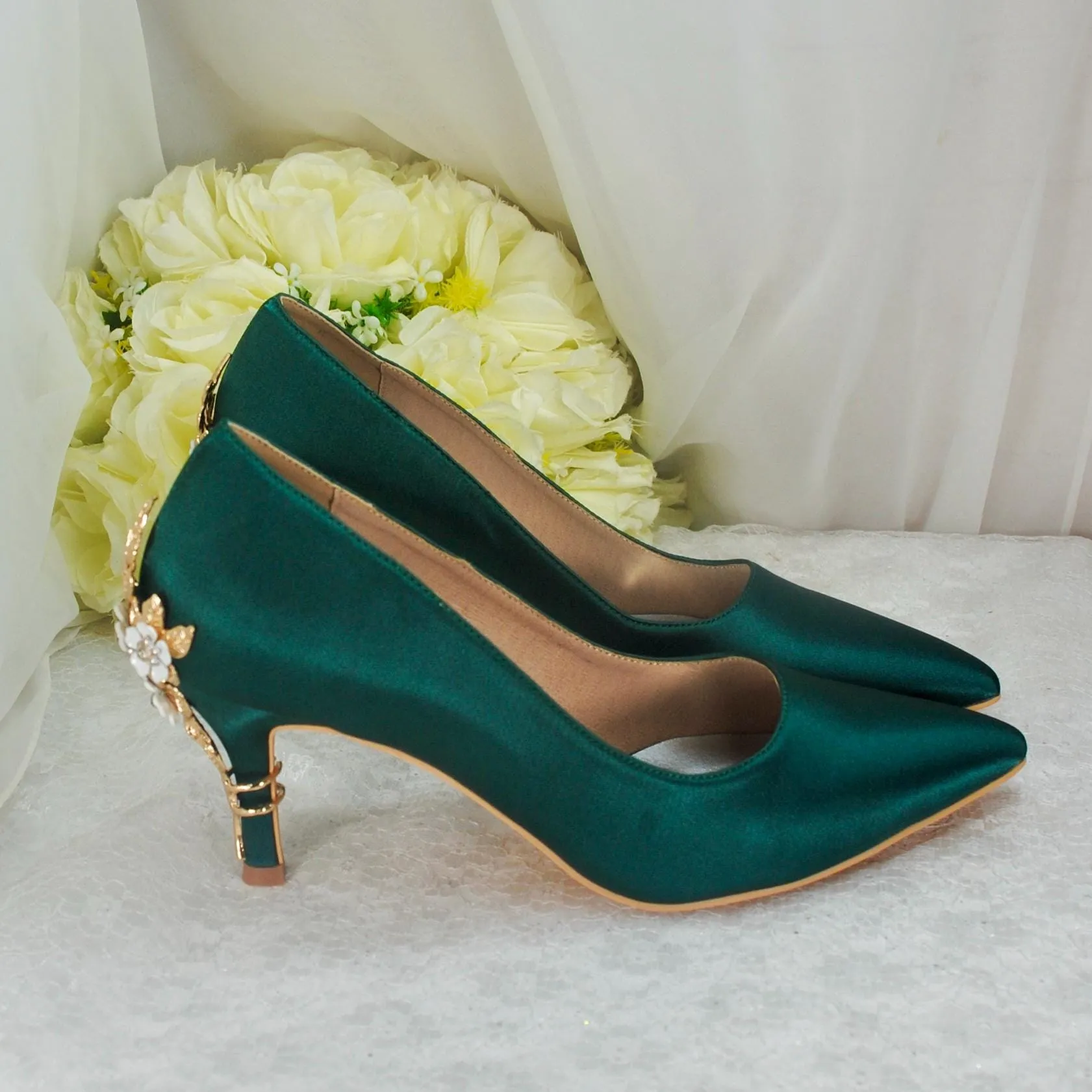 Emerald Green 8cm Heel Size UK7/US9.5