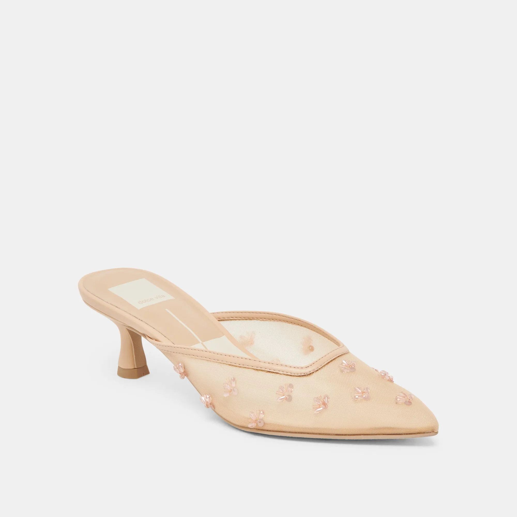 CLARA WIDE HEELS FRENCH VANILLA MESH Flattering Walk City Guard