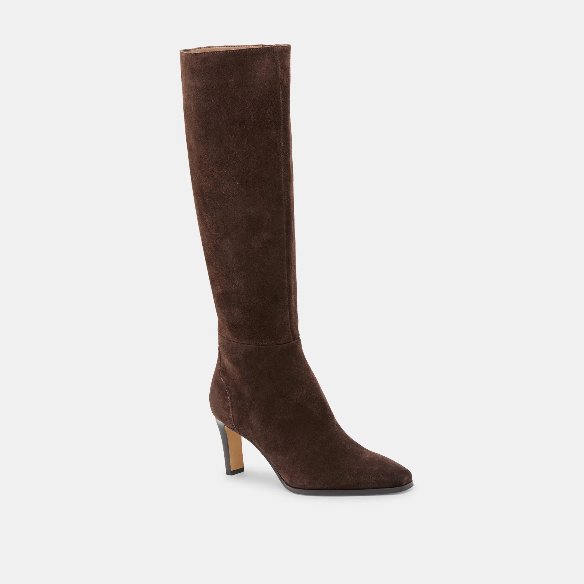 EMMI WIDE CALF BOOTS DK BROWN SUEDE Chelsea Design