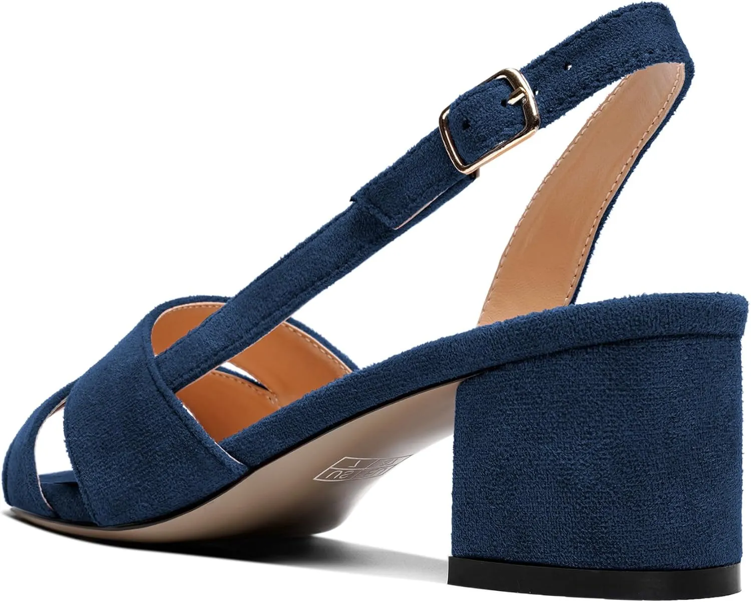 Esvowido Women's Block Heel Sandals Peep Toe Low Heels Slingback Sandals Chunky Heels Ankle Strap Summer Shoes 2 Inch