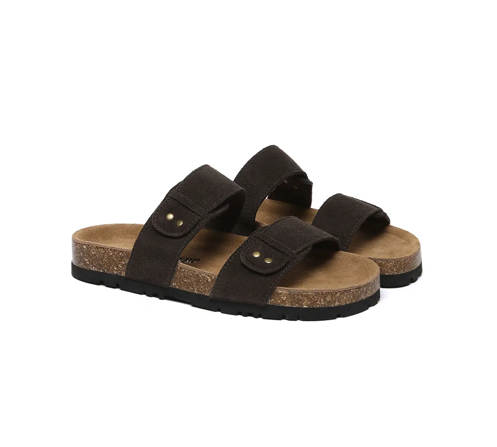 EVERAU® Double Straps Slip-on Summer Sandal Slides Aurelia