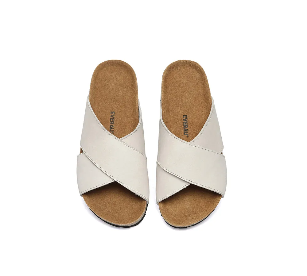 EVERAU® Women Slides Leather Crossover Summer Croia