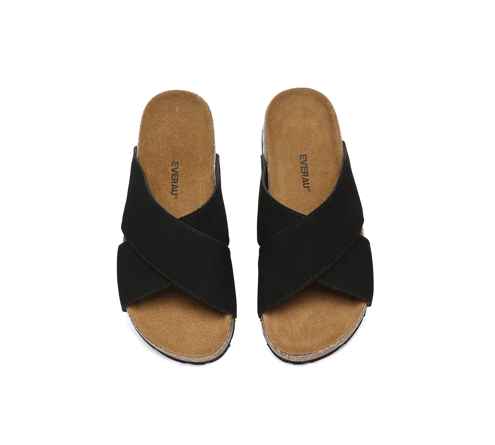 EVERAU® Women Slides Leather Crossover Summer Croia