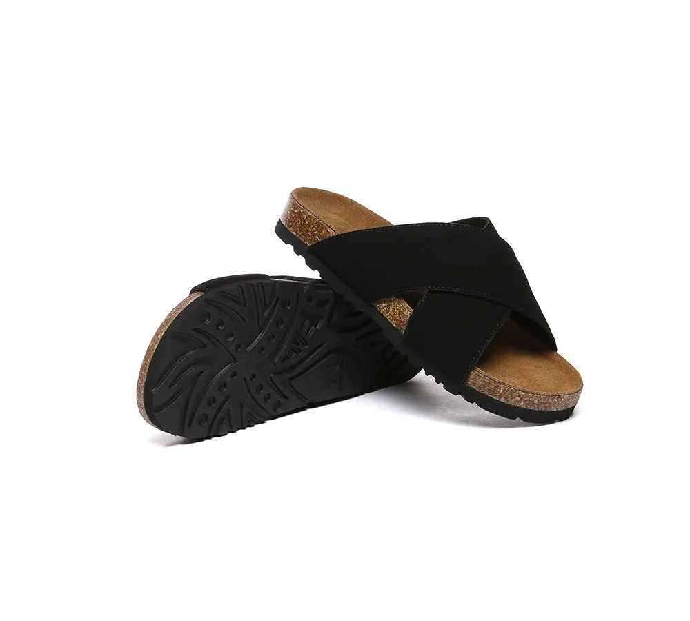 EVERAU® Women Slides Leather Crossover Summer Croia