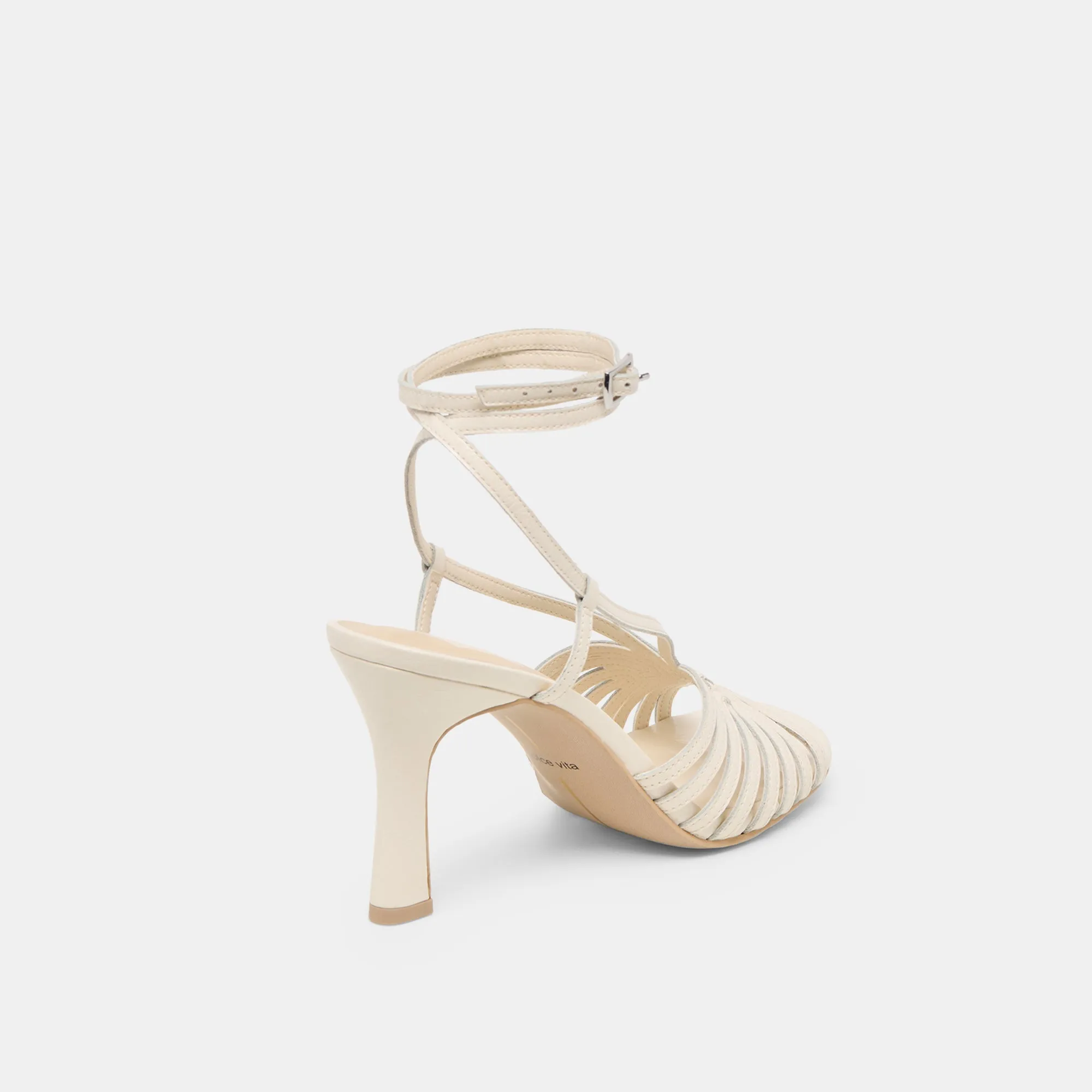 NIVANA HEELS OFF WHITE CRINKLE PATENT Modern Comfort