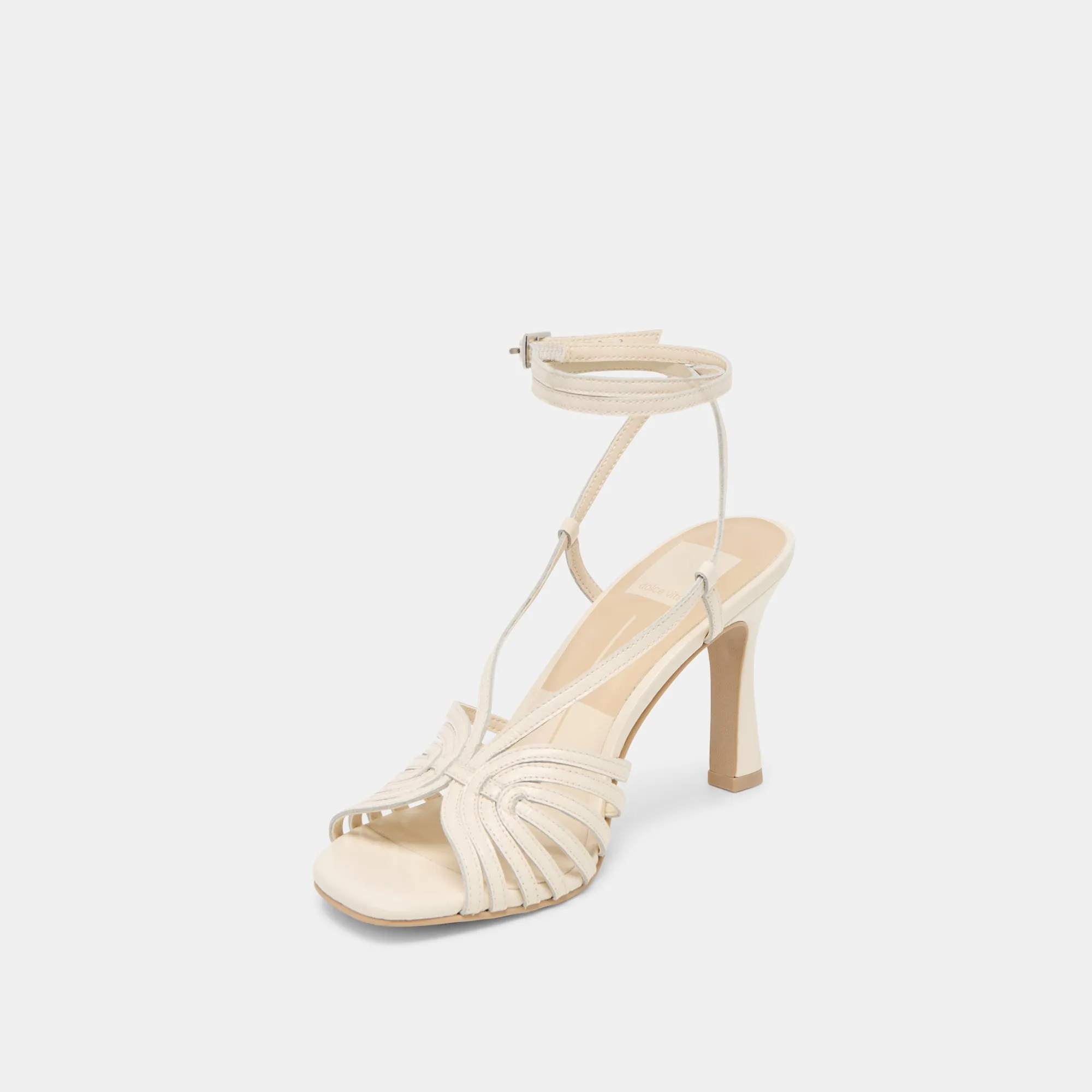 NIVANA HEELS OFF WHITE CRINKLE PATENT French Glow Iconic Form