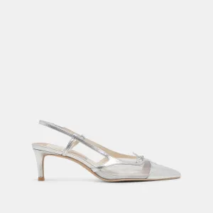 Flattering Walk KANDI HEELS SILVER MESH