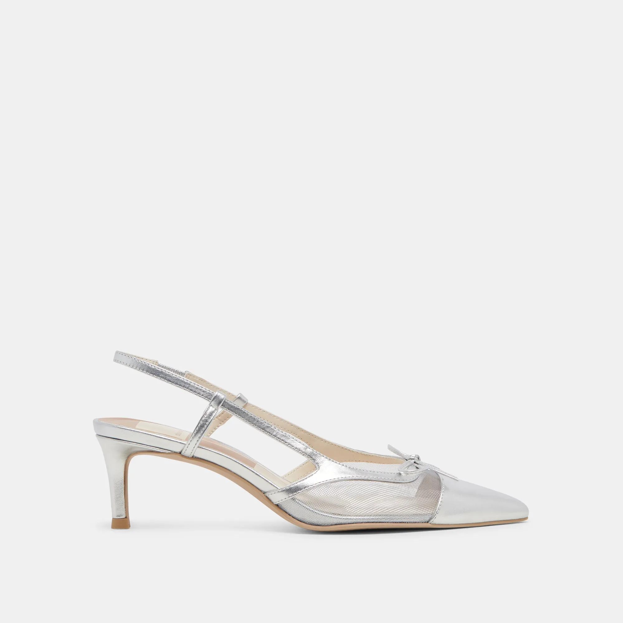 Flattering Walk KANDI HEELS SILVER MESH