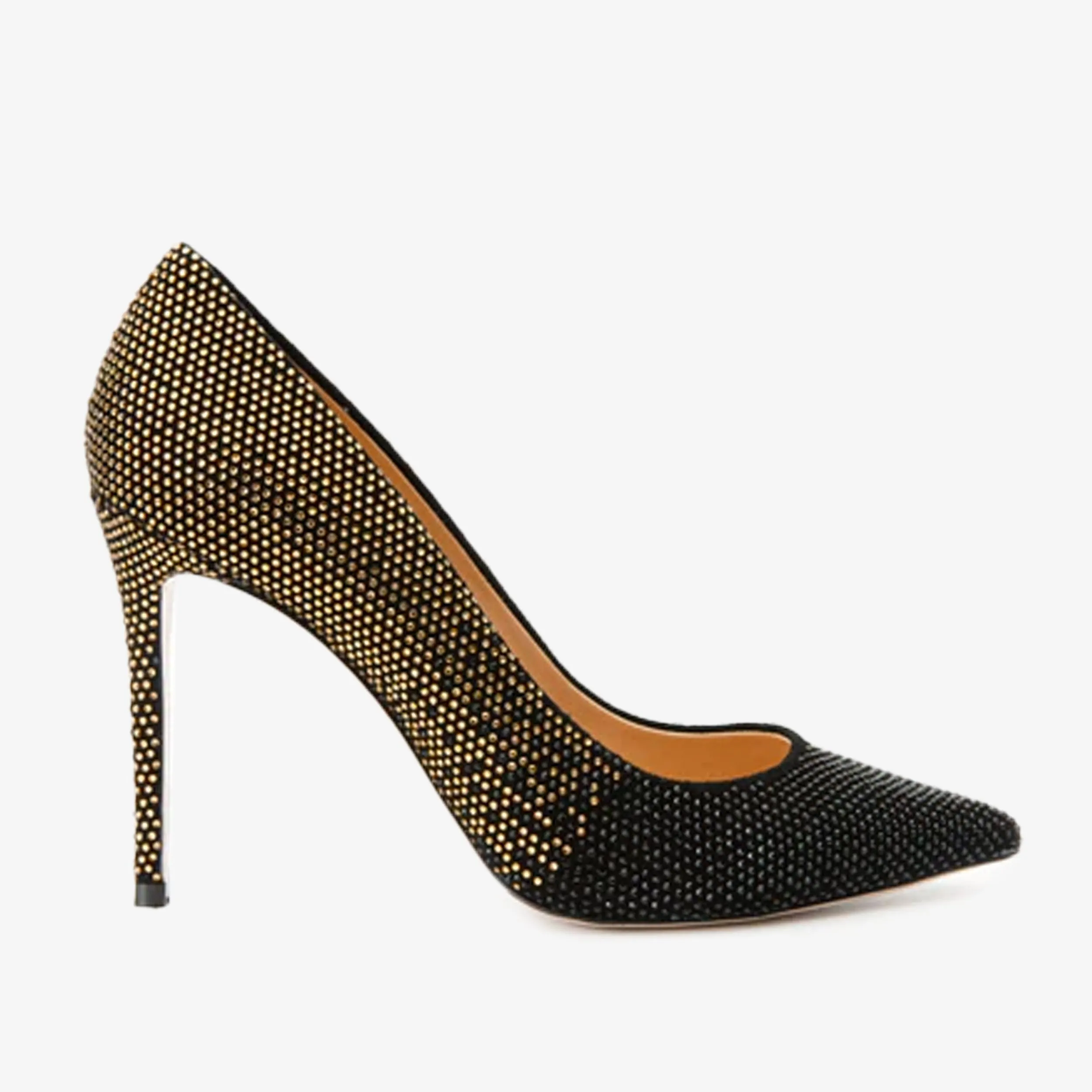 Beach Glam Anti Slip The Bago Black & Gold Glitter Leather Pump Women Shoe