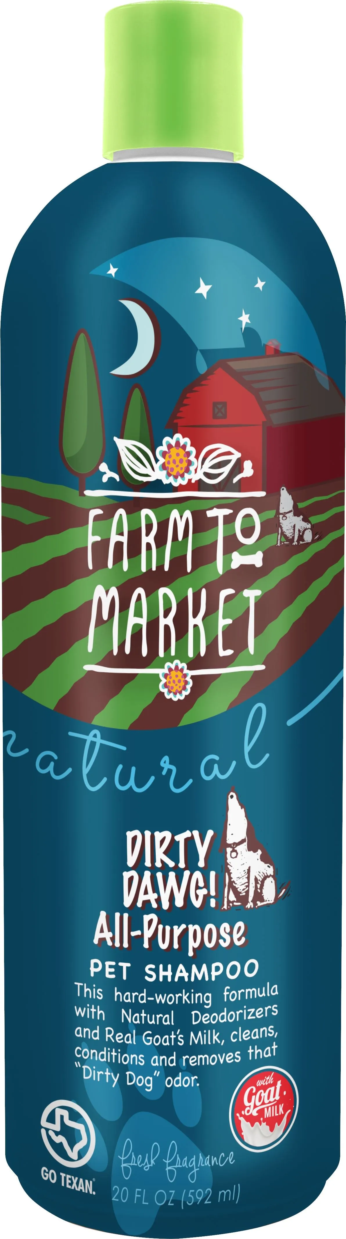 Farm to Market Natural Dirty Dawg All-Purpose Shampoo with Goat Milk Fresh - 20 Oz