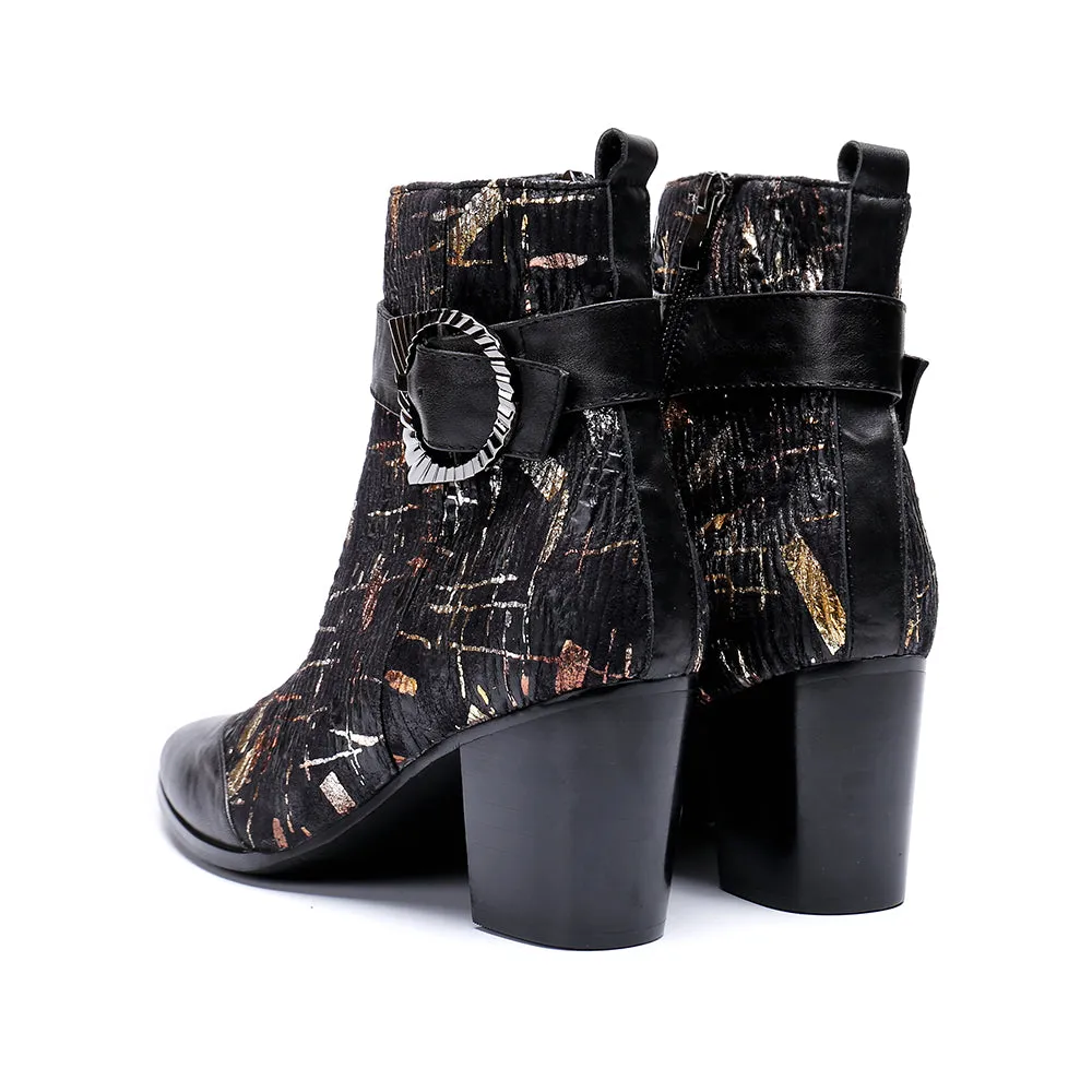 Fashion Genuine Leather Men Dress Boots Men Winter High Heel Ankle Boots Plus Size British Formal Party Shoes