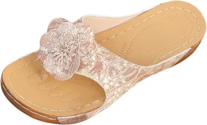 Fashion Thick Bottom Sandals for Women Slip On Wedge Sandal Comfortable Shoes Arch Support Casual Sandals