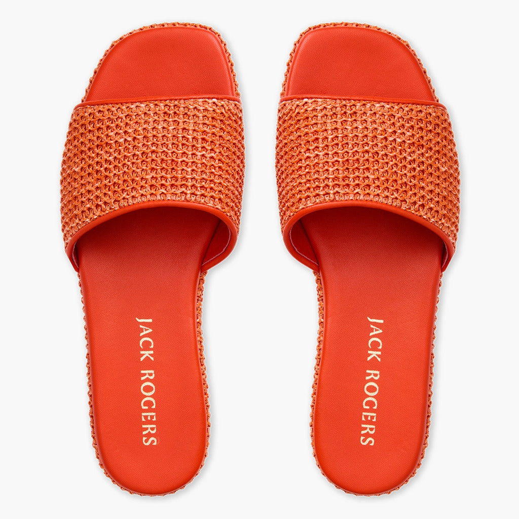 Errand Style Comfortable Walk Bay Raffia Flatform Sandal