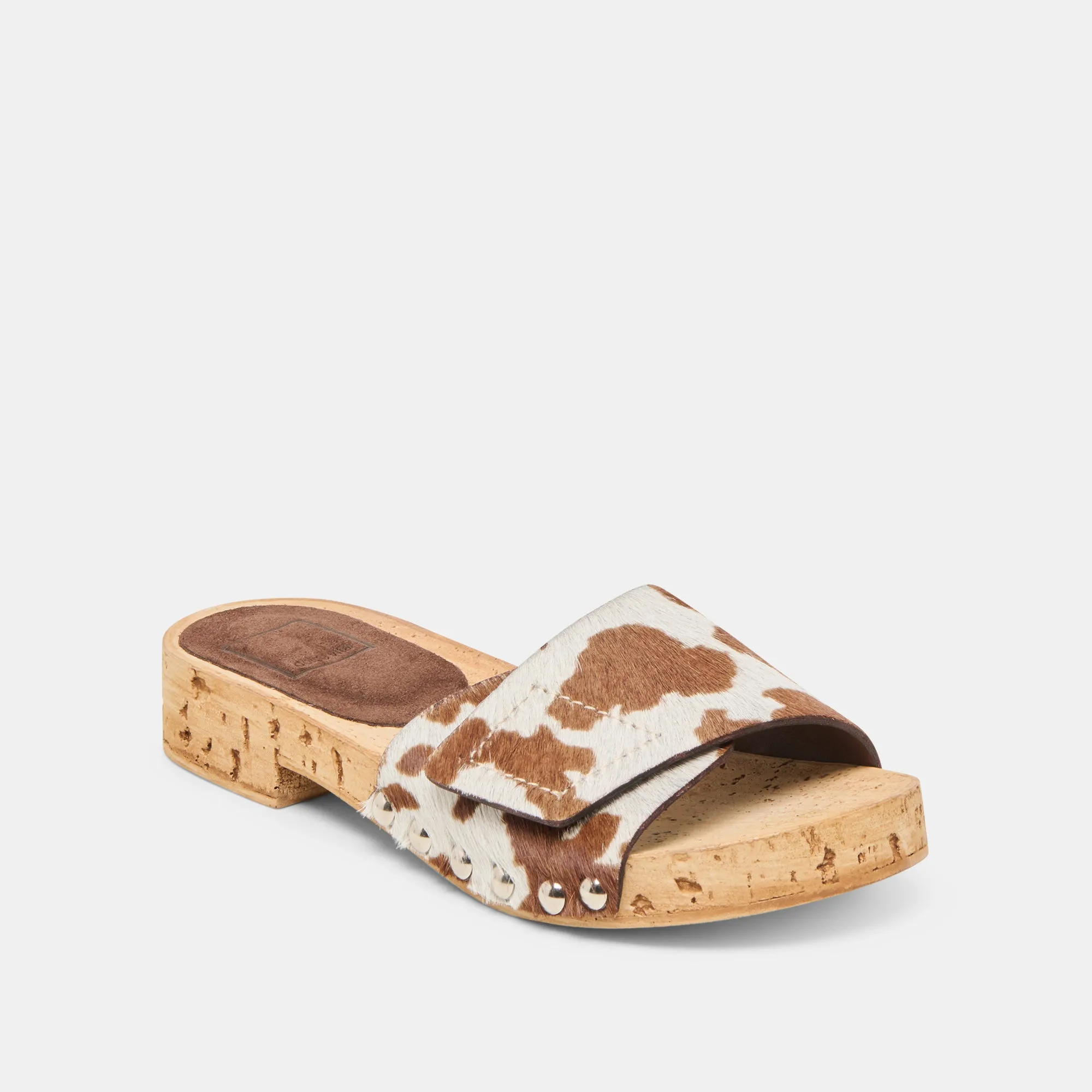 Night Shine SANDY SANDALS COCOA TAURUS CALF HAIR