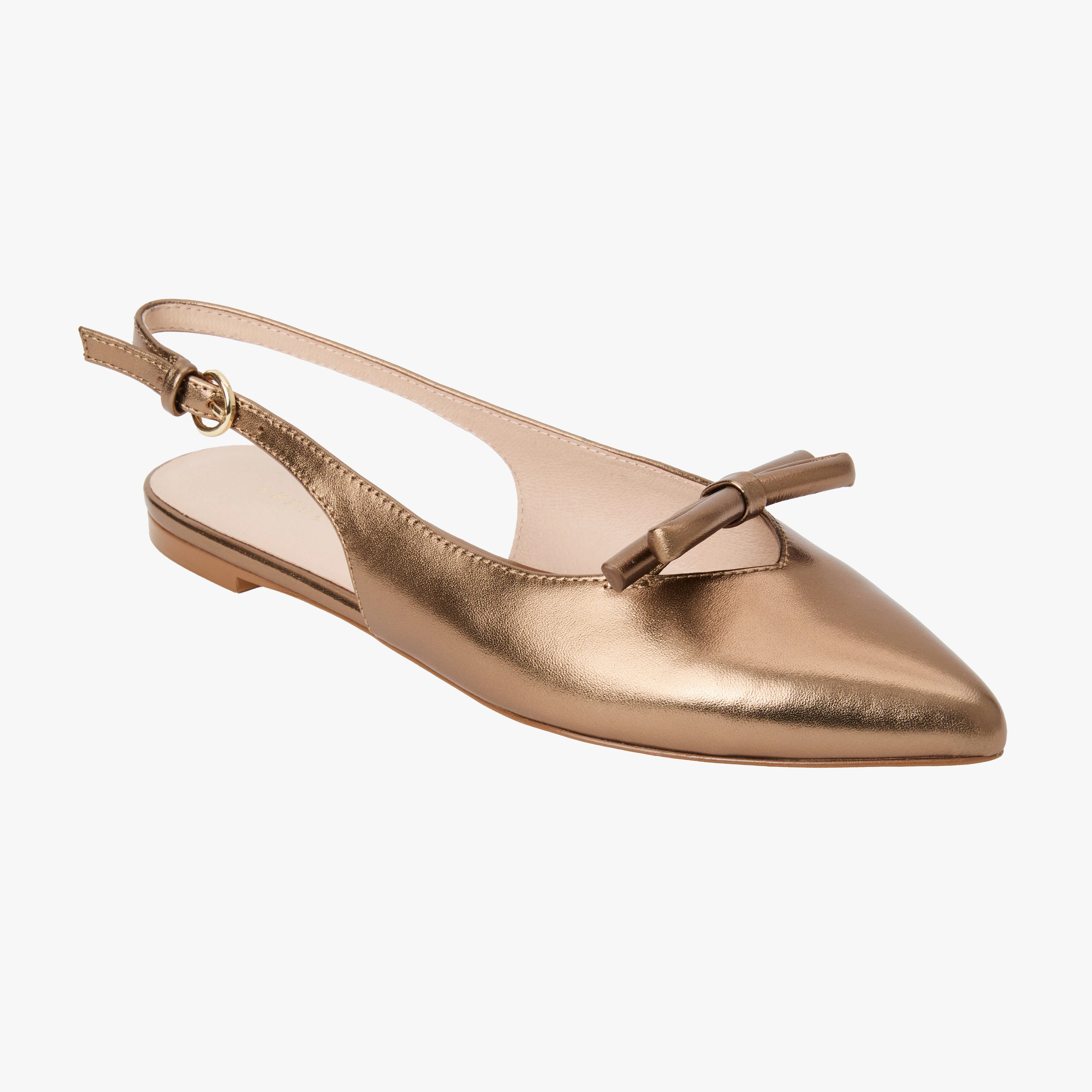 Lennox Leather Slingback Flat Style Trip Daily Wear