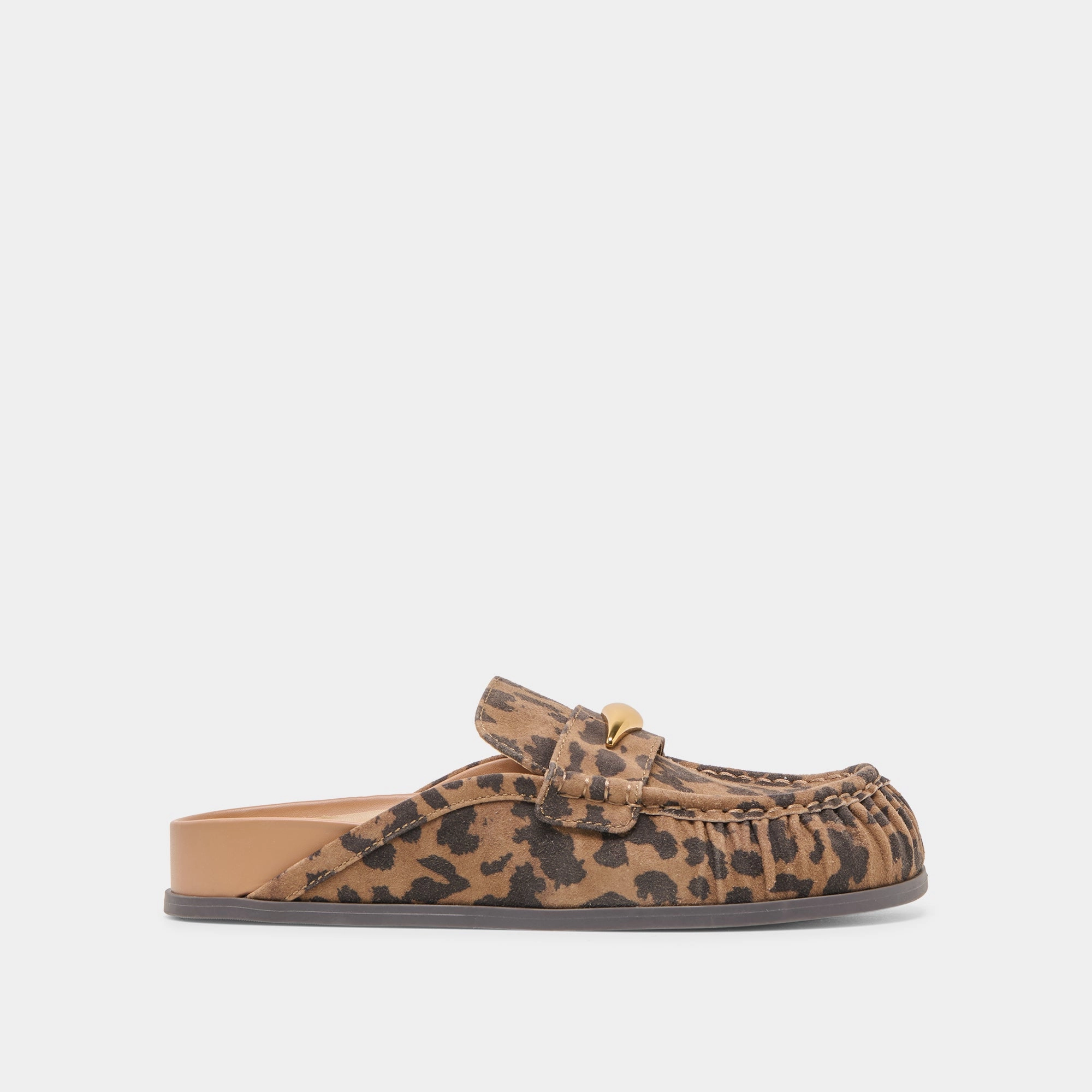 Reef Glow JODERO FLATS BROWN LEOPARD PRINTED SUEDE