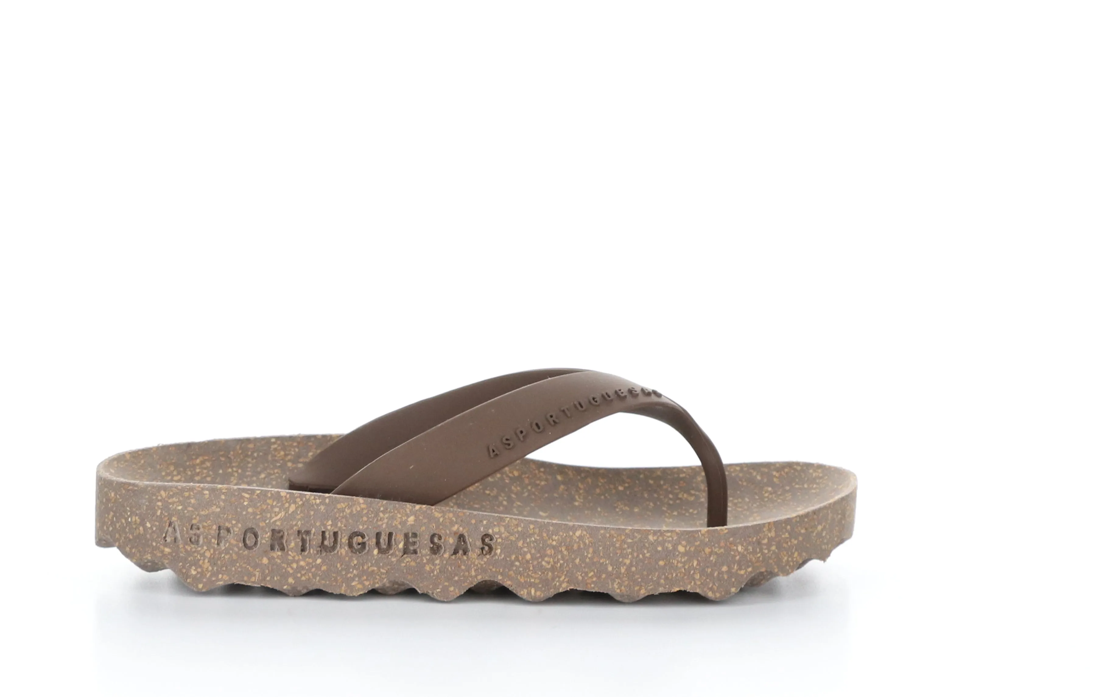 FEEL_L Brown Rubber Strap Casual Flip-Flops|FEEL_L Tong en Style Casual in Marron