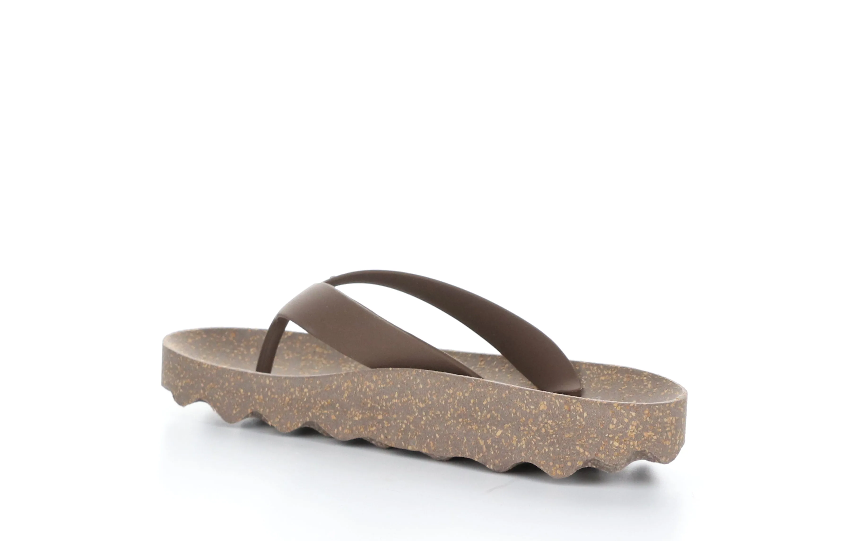 FEEL_L Brown Rubber Strap Casual Flip-Flops|FEEL_L Tong en Style Casual in Marron