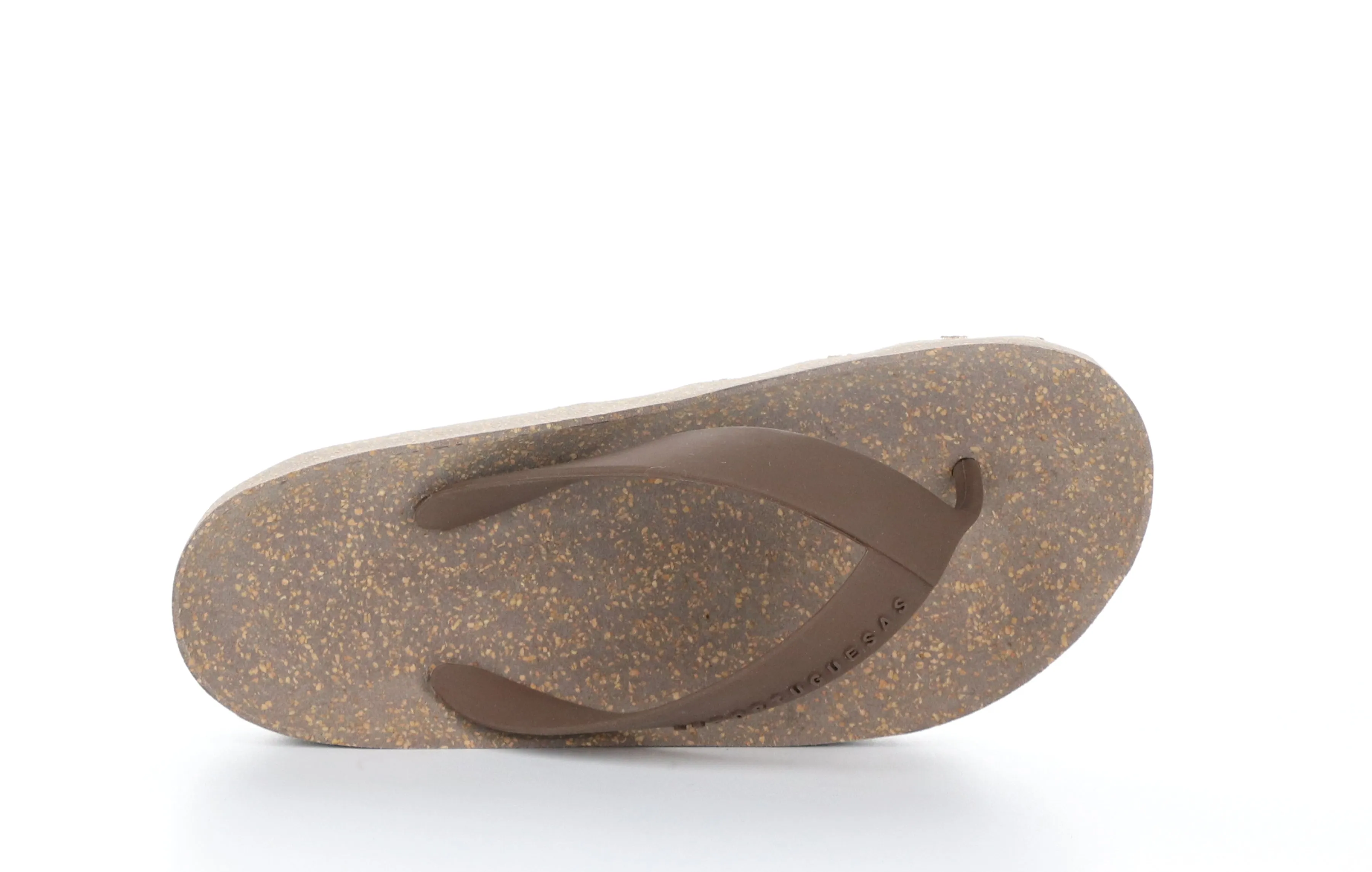 FEEL_L Brown Rubber Strap Casual Flip-Flops|FEEL_L Tong en Style Casual in Marron