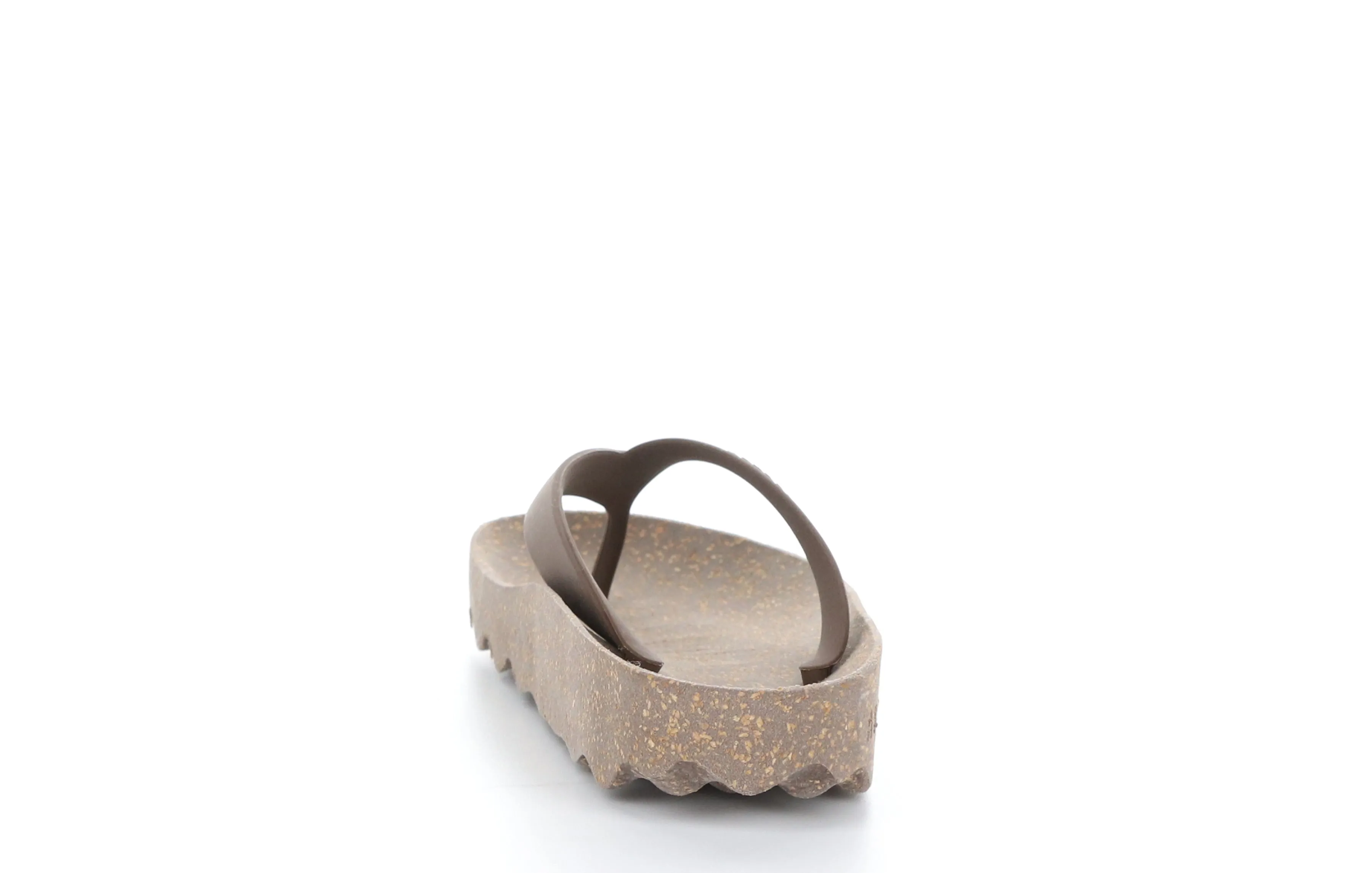 FEEL_L Brown Rubber Strap Casual Flip-Flops|FEEL_L Tong en Style Casual in Marron