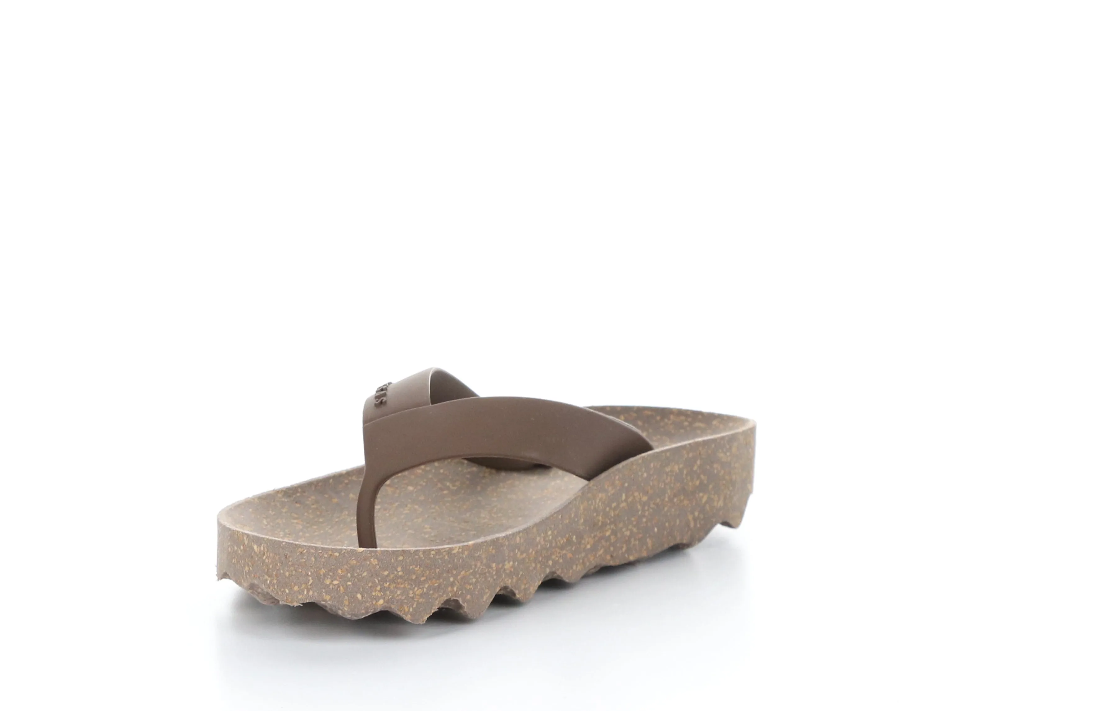 FEEL_L Brown Rubber Strap Casual Flip-Flops|FEEL_L Tong en Style Casual in Marron
