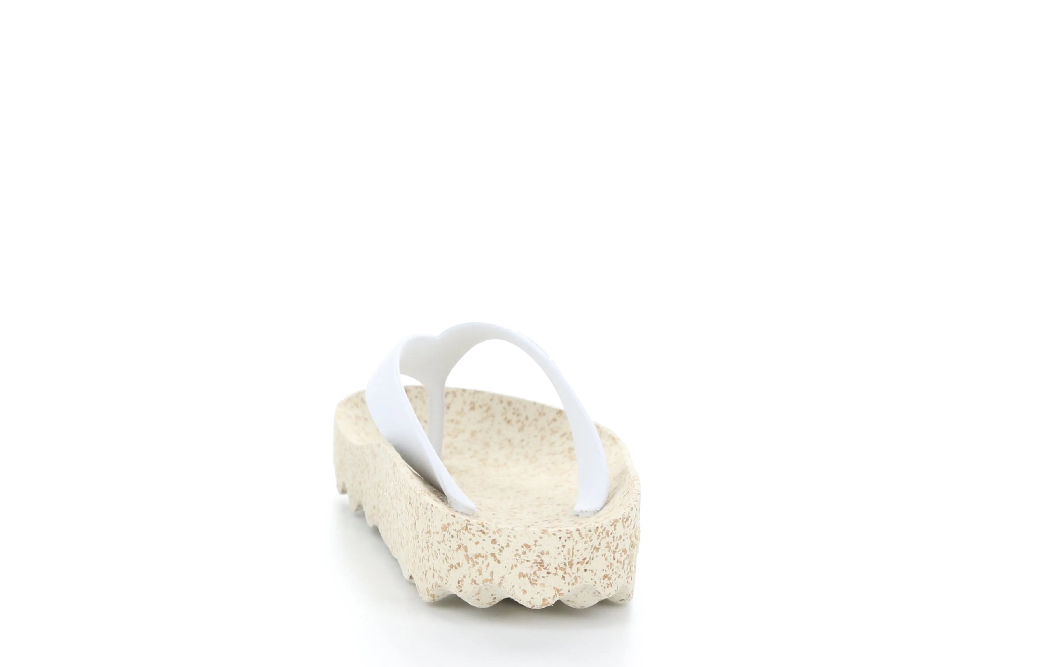FEEL_L White Rubber Strap Casual Flip-Flops|FEEL_L Tong en Style Casual in Blanc