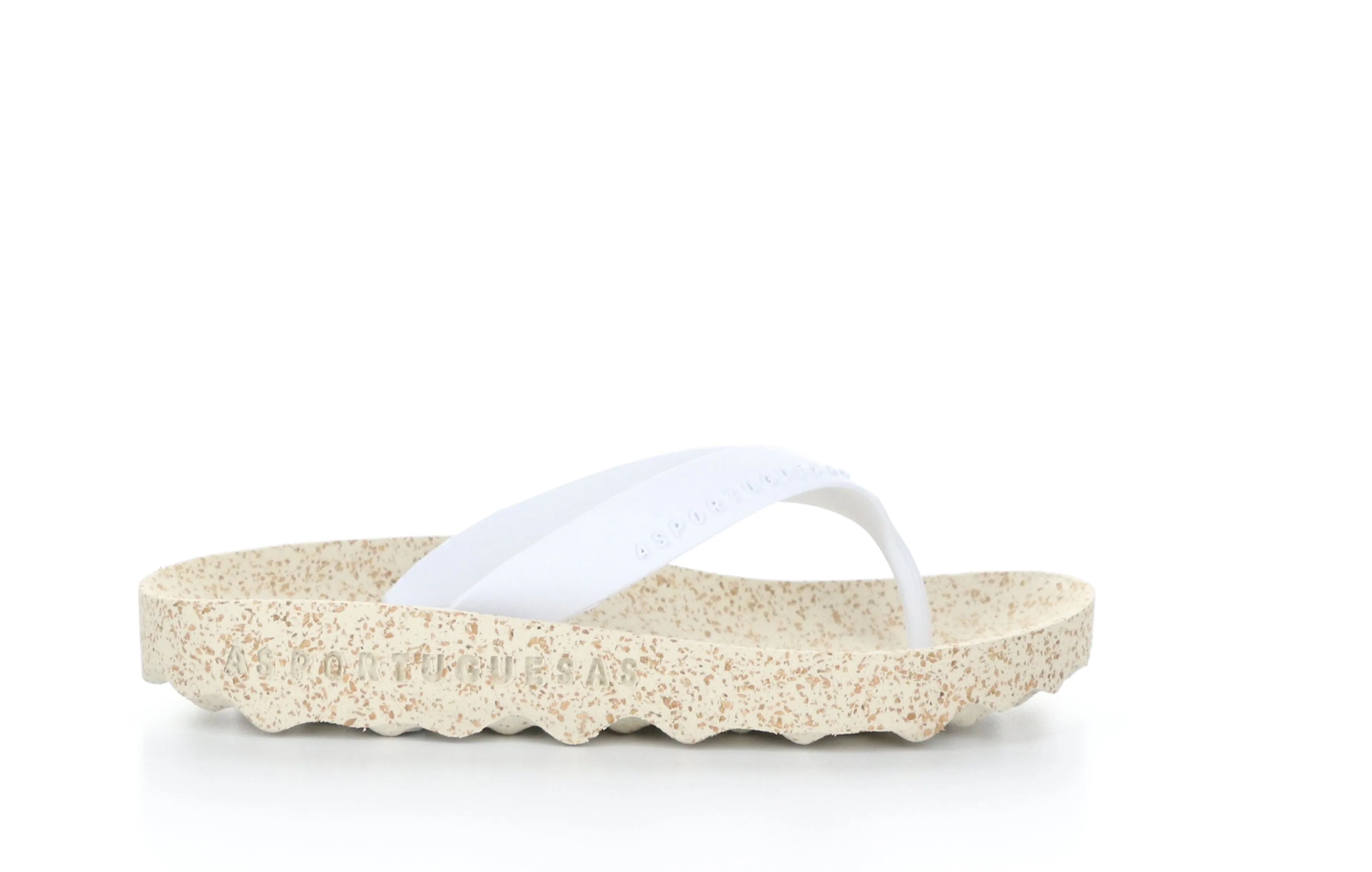 FEEL_L White Rubber Strap Casual Flip-Flops|FEEL_L Tong en Style Casual in Blanc