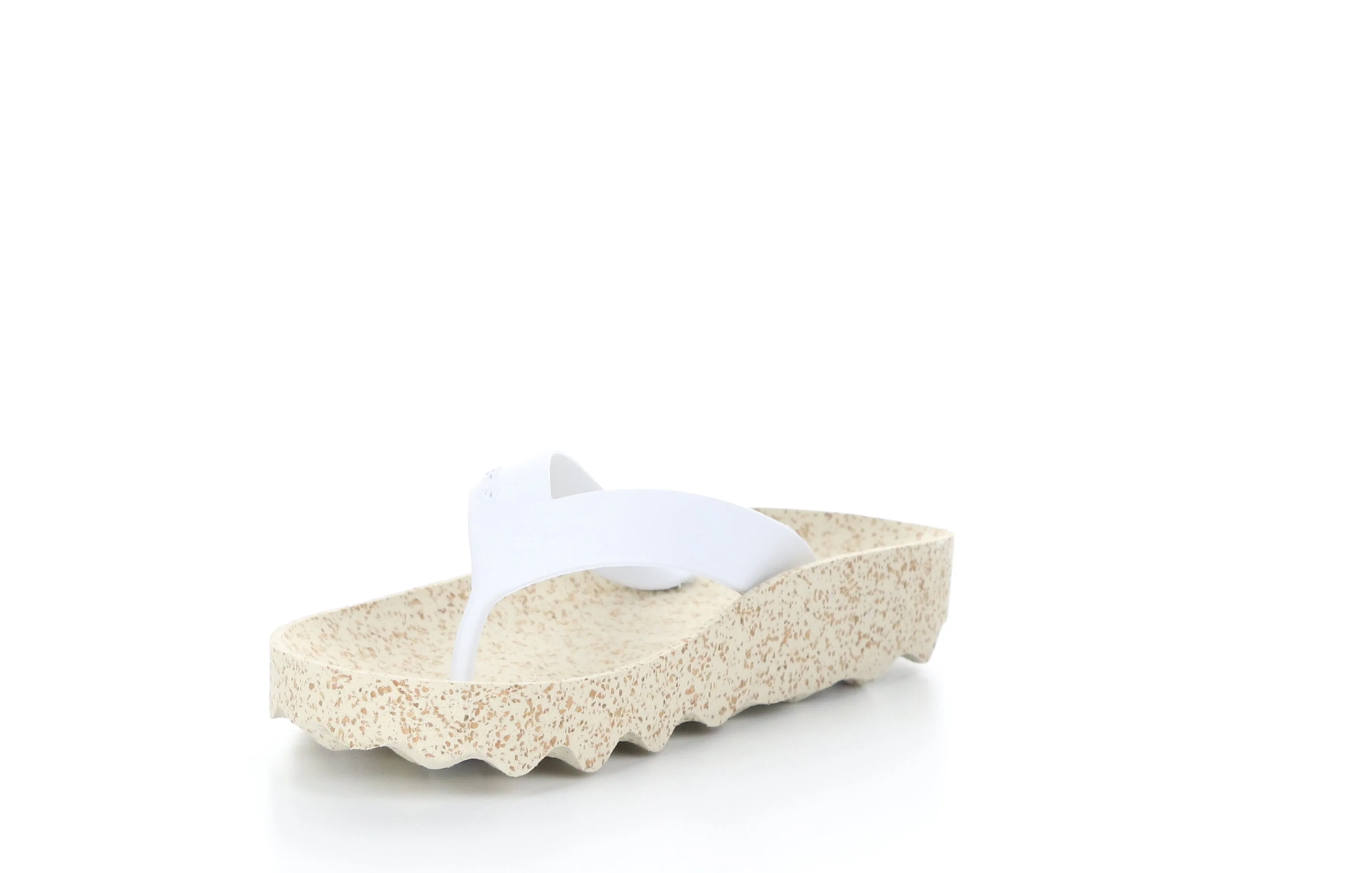 FEEL_L White Rubber Strap Casual Flip-Flops|FEEL_L Tong en Style Casual in Blanc