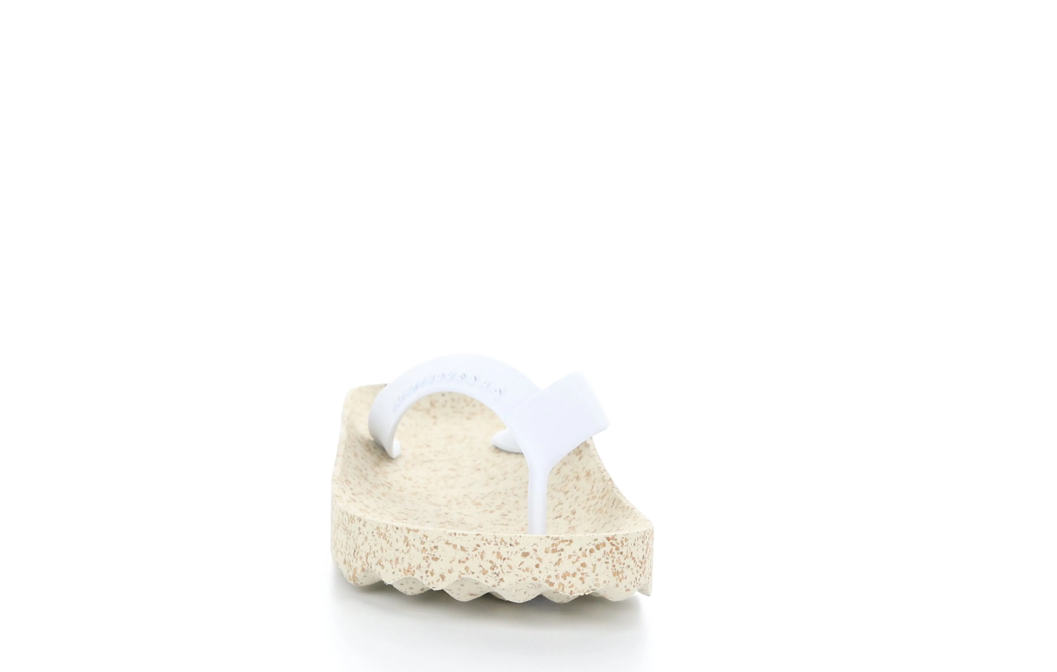 FEEL_L White Rubber Strap Casual Flip-Flops|FEEL_L Tong en Style Casual in Blanc