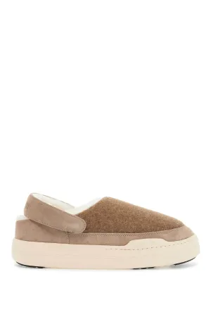 felt and suede park clogs 80D2470090 BEIGE MELANGE
