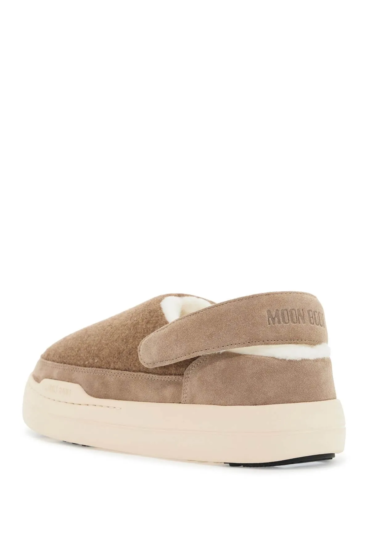 felt and suede park clogs 80D2470090 BEIGE MELANGE