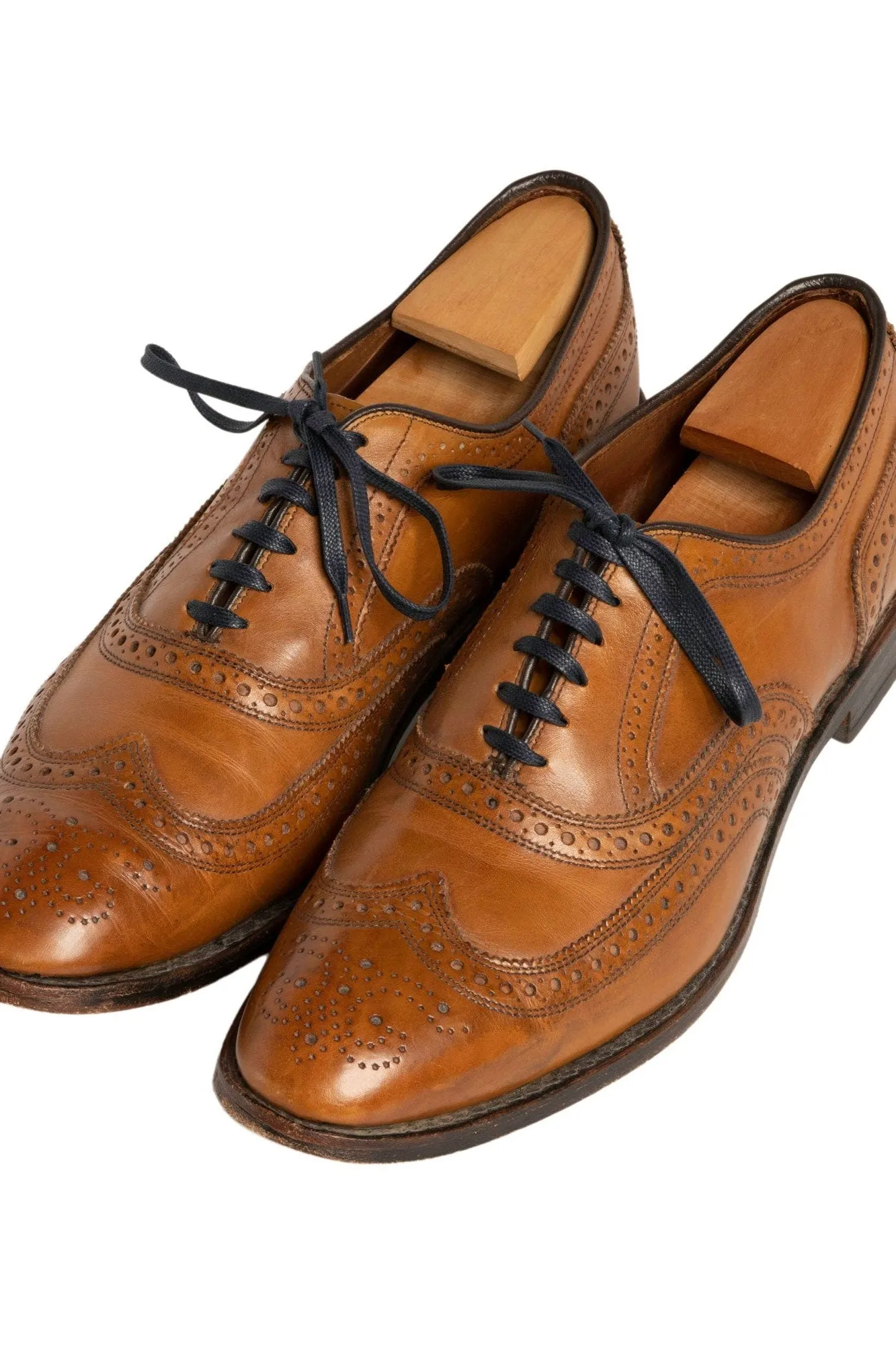 Flat Navy Waxed Cotton Shoelaces