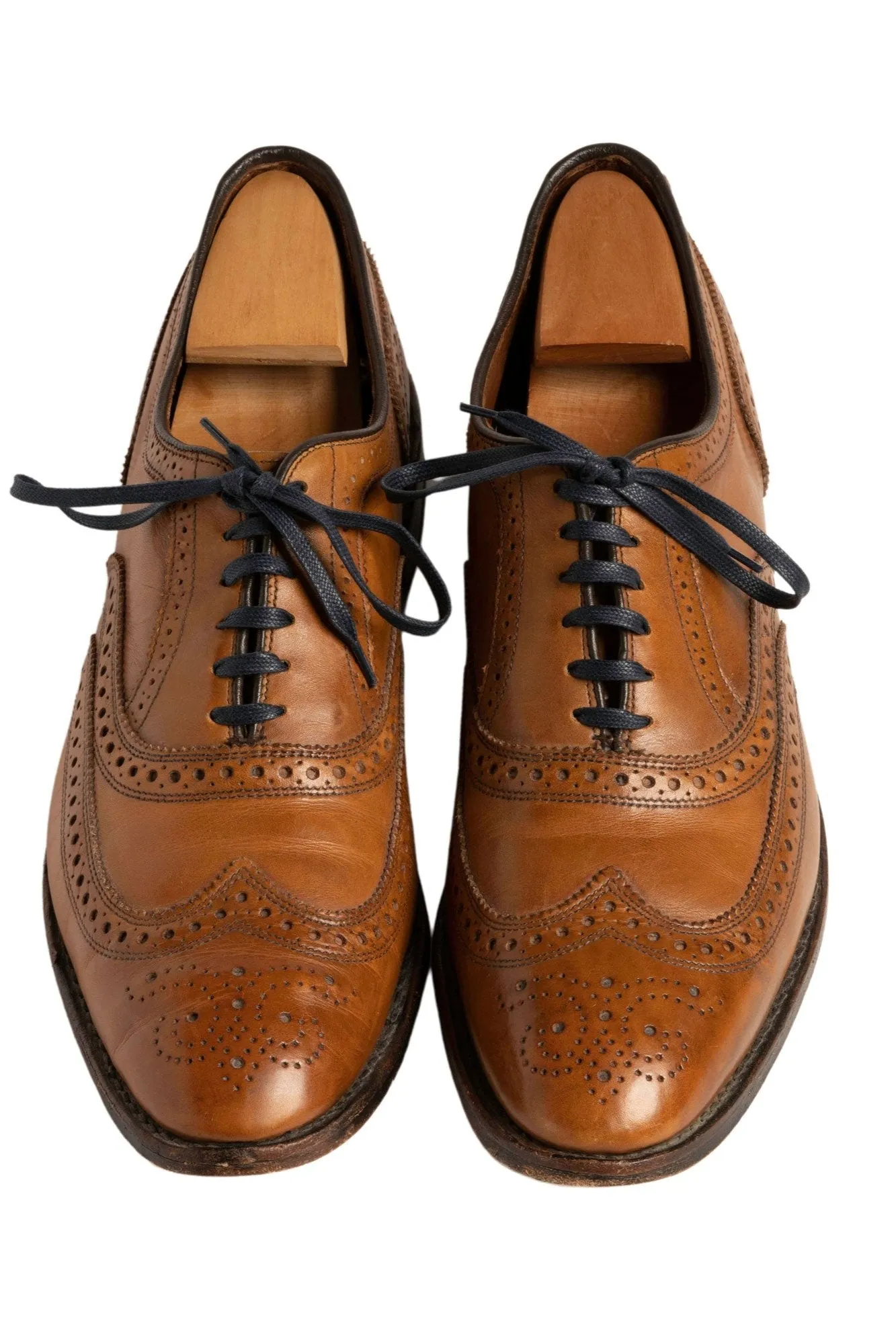 Flat Navy Waxed Cotton Shoelaces