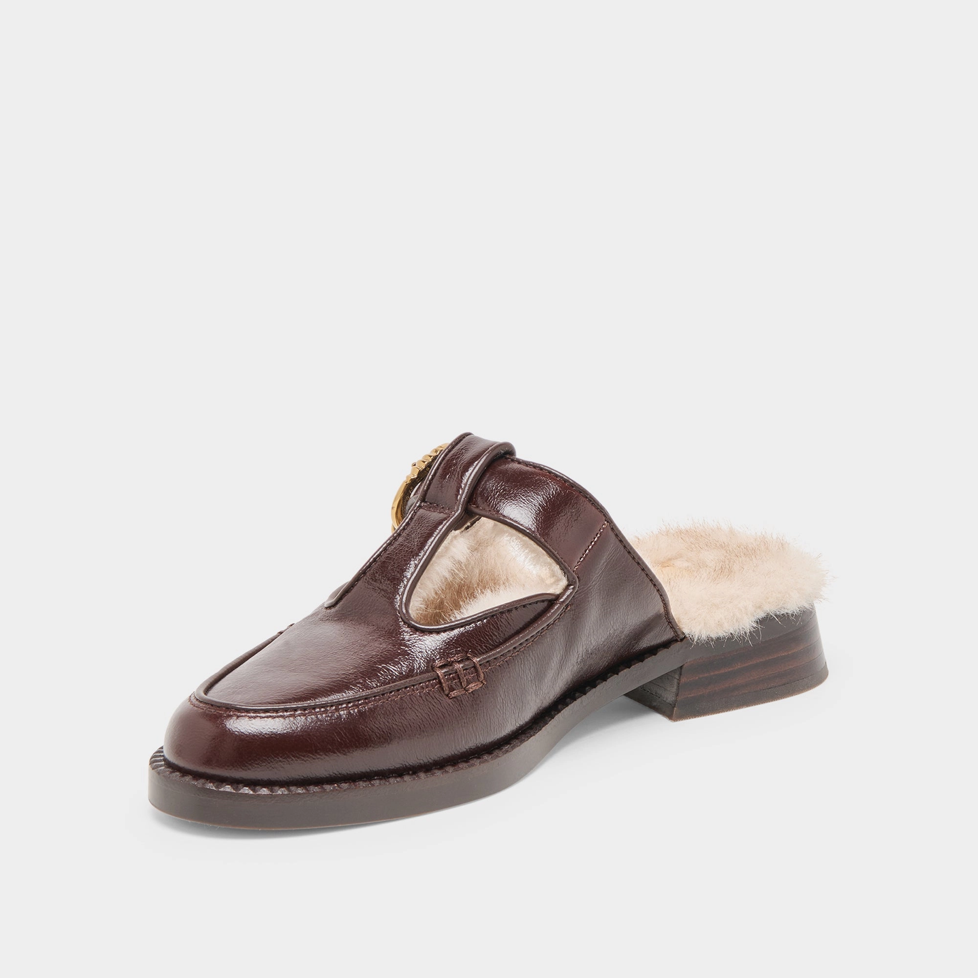 Storm Sky HARLAH PLUSH FLATS CHOCOLATE LEATHER
