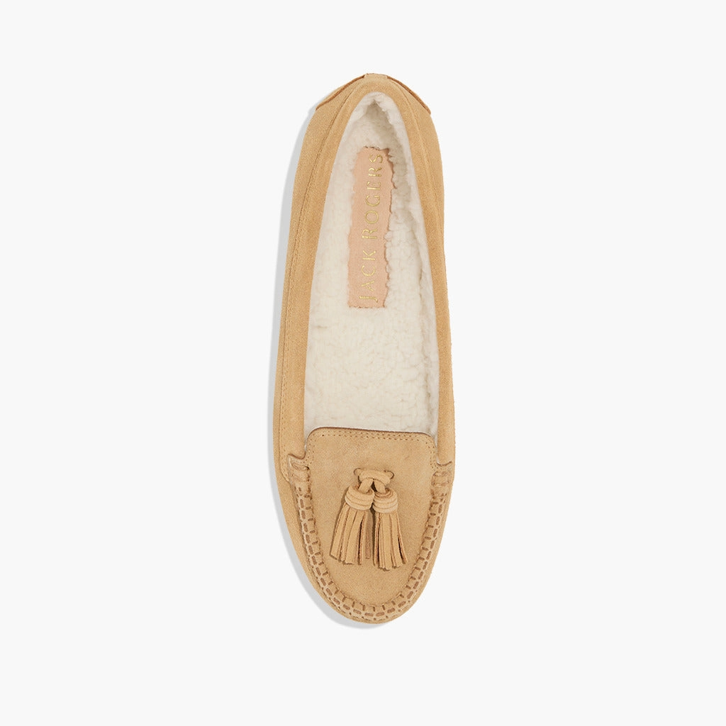 Melnick Suede & Sherpa Tassel Moccasin Soft Sole Shoes Soft Soles