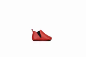 FOOT FEDERATION BABIES' LEATHER SHOE RED