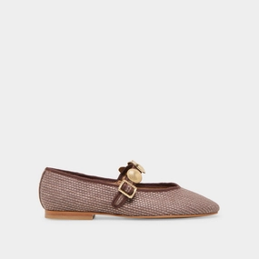 Anti Odor Fair Walk RELAN BALLET FLATS WALNUT RAFFIA - re:vita