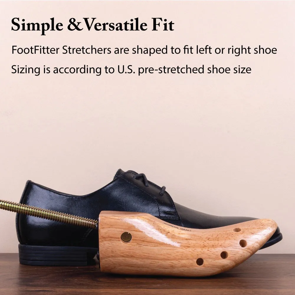FootFitter Best Professional One-Way Shoe Stretcher Set - Pair of Shoe Stretchers