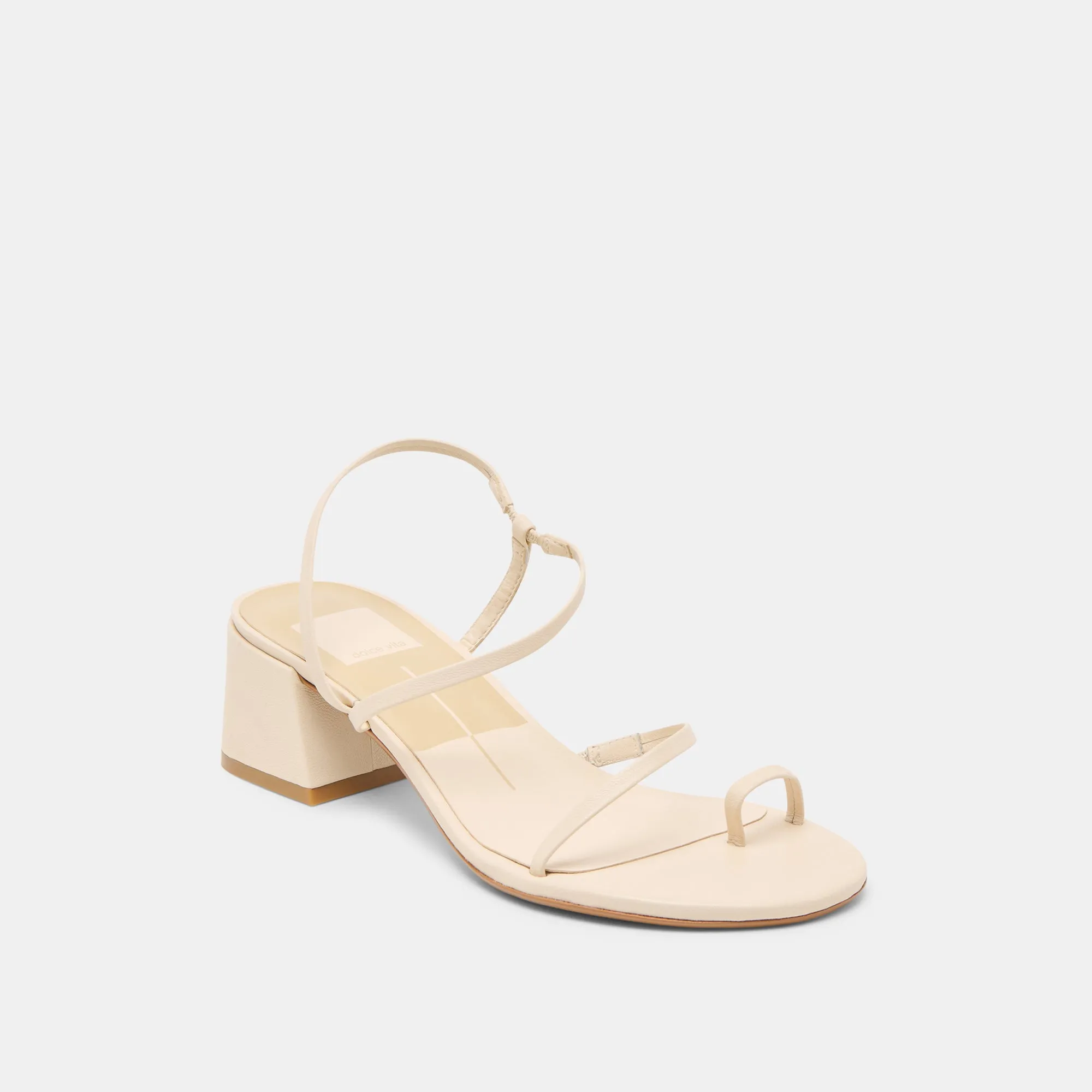 TRINI HEELS CREME LEATHER Alluring Design