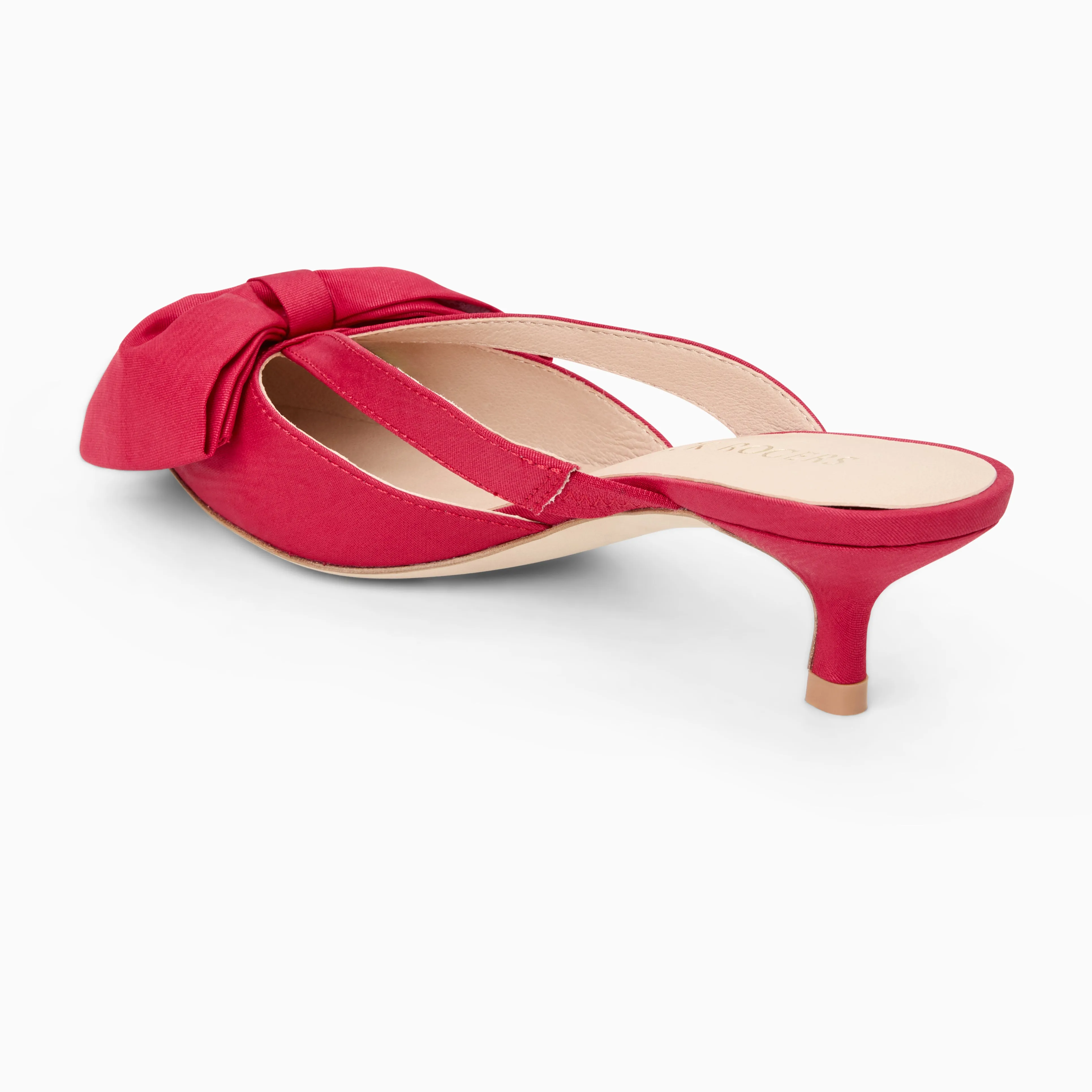 Occasion Footwear Cynthia Bow Fabric Kitten Heel Mule