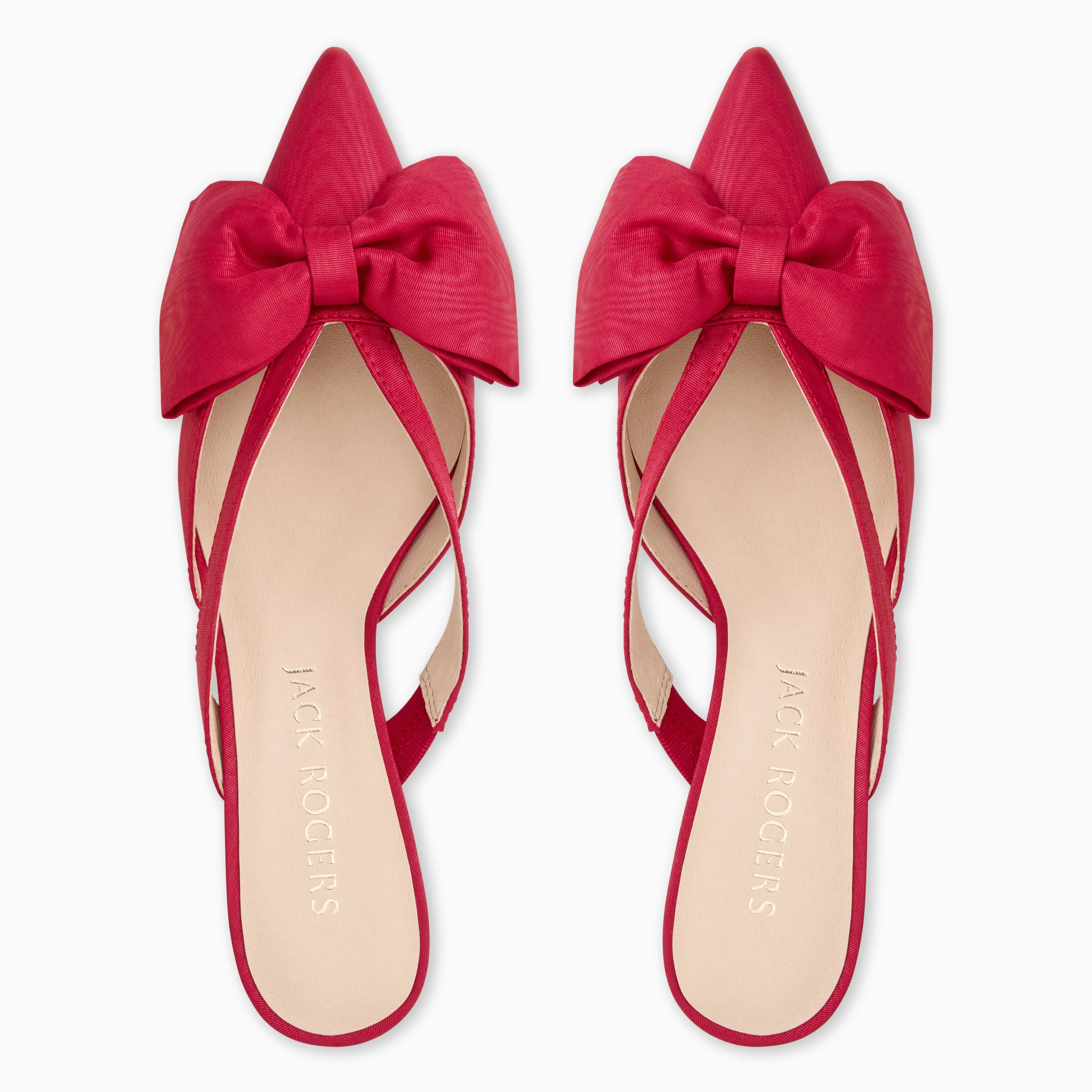 Leg Spark Wedding Footwear Cynthia Bow Fabric Kitten Heel Mule